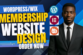 design and develop paid membership or subscription website on wordpress or wix