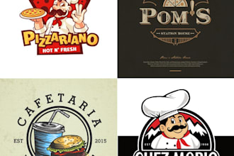 do restaurant, fast food truck, pizza, cuisine, bbq, catering, food logo design