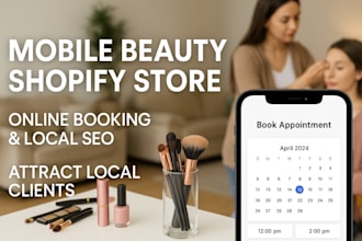 set up mobile beauty service shopify store with local SEO booking