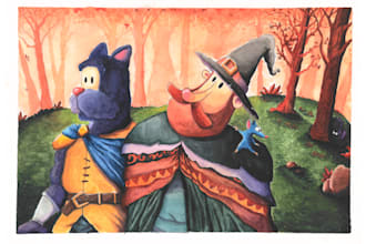 create beautiful and cozy childrens illustrations