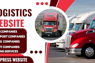 design responsive logistics, transport, dispatch, cargo and trucking website
