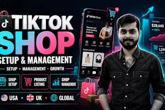 setup tiktok shop and manage and maintain tiktok shop