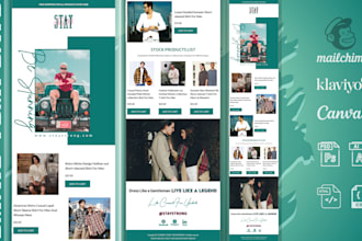 design a custom and professional mailchimp email template newsletter