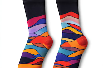 draw a creative socks unique sock design for you