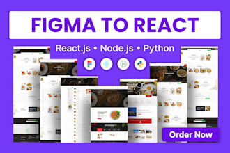 convert figma to react, full stack developer, node js and python expert