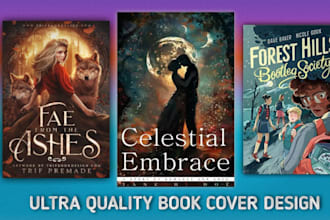 design fantasy book cover, romance book cover, and ebook cover design