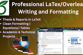 professionally format your latex documents or technical papers