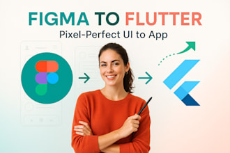 convert figma UI UX designs to flutter mobile app for android ios