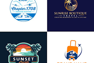 design modern travel, hotel, vacation and agency logo