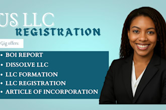 do US llc registration, ein for non US citizens, company formation, boi report