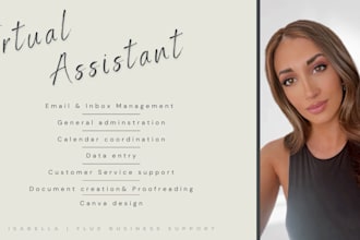 be your virtual personal assistant for admin, inbox and business support