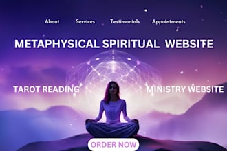 build squarespace metaphysical spiritual website tarot reading church astrology