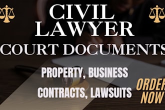 be your civil lawyer in property, business, employment and contract lawsuits
