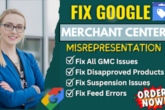 fix google merchant center  suspension misrepresentation disappoved product