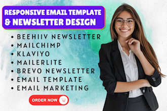 design klaviyo, mailerlite, brevo, mailchimp email marketing template newsletter
