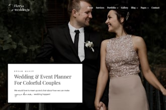 build wedding website photography portfolio website with online booking