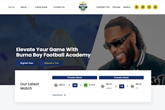 build sport website basketball website football academy website soccer academy
