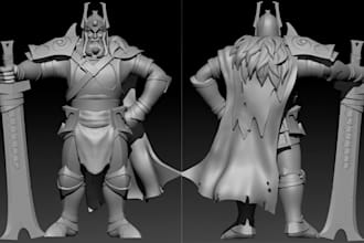 make 3d miniature tabletop wargame warhammer 40k character design dnd miniatures