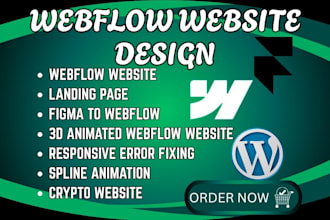 design 3d animated webflow website landing page crypto website figma to webflow