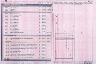 develop baseline schedule and gantt chart in primavera p6 for your project