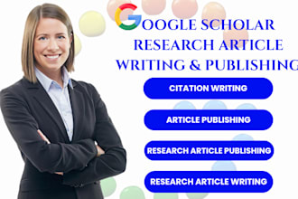 write and publish research article on google scholar high indexed journals