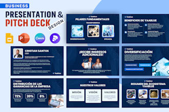 do powerpoint and canva presentation, google slides, keynote, pitch deck design