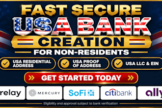 do USA bank creation for non US resident USA business bank mercury wise payoneer