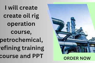 create oil rig operation course, petrochemical, refining training course and PPT