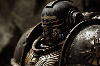 draw a warhammer 40k character art for your project