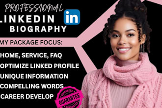 write a top notch professional bio or about me and optimize your linkedin