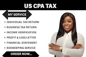 provide US CPA, audit financial statement, comfort letter, mortgage, tax return