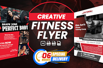 design fitness, yoga, workout, gym, training flyer, leaflet, poster