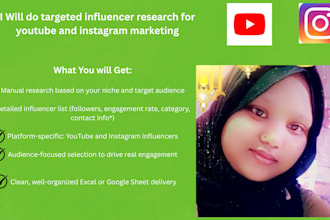 do targeted influencer research for youtube and instagram marketing