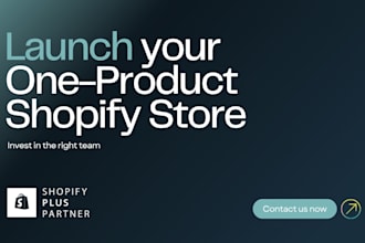 build a one product shopify store for your business