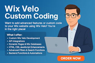 create wix website, design wix website, wix velo code, custom code, revamp wix