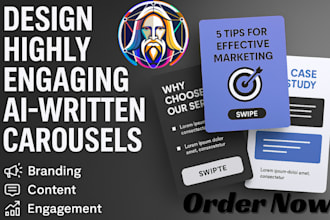 design high engaging ai written carousel posts for your brand ai carousel