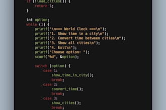 create c language programs and applications for you