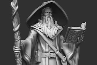 be 3d sculpture,dnd miniature,colour printing,zbrush sculptor, stl file,3d print
