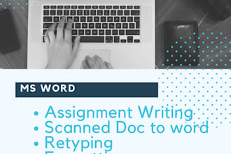 retype scanned pages and documents, format ms word documents