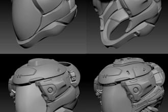 sculpt 3d helmet 3d mask 3d cosplay model 3d amor stl file for 3d printing