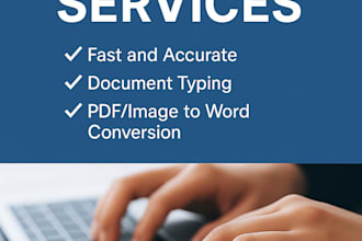 type documents, handwritten texts or pdfs for you