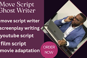 expert screenplay  movie script writing for film and TV