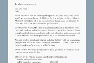 draft a personal injury demand letter
