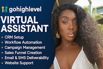 gohighlevel virtual assistant for CRM, automation sales funnel ghl website