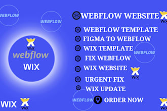 fix webflow, wix template and convert figma to webflow fast