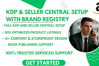 do amazon kdp account creation and amazon seller central with brand registry SEO