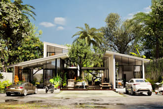 redesign 2d to 3d floor plan,3d villa,rooftop,cgi terrace,lobby,cgi image render