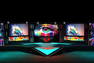 create concept drawings of your events,concert event stage,trade show and more