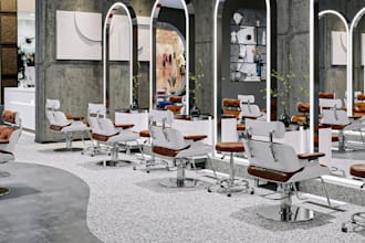 visualize 3d spa design, beauty hair salon, wellness center, retreat, gym center