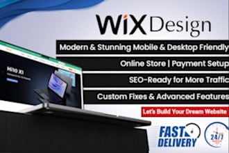 build wix website, design wix or redesign wix website